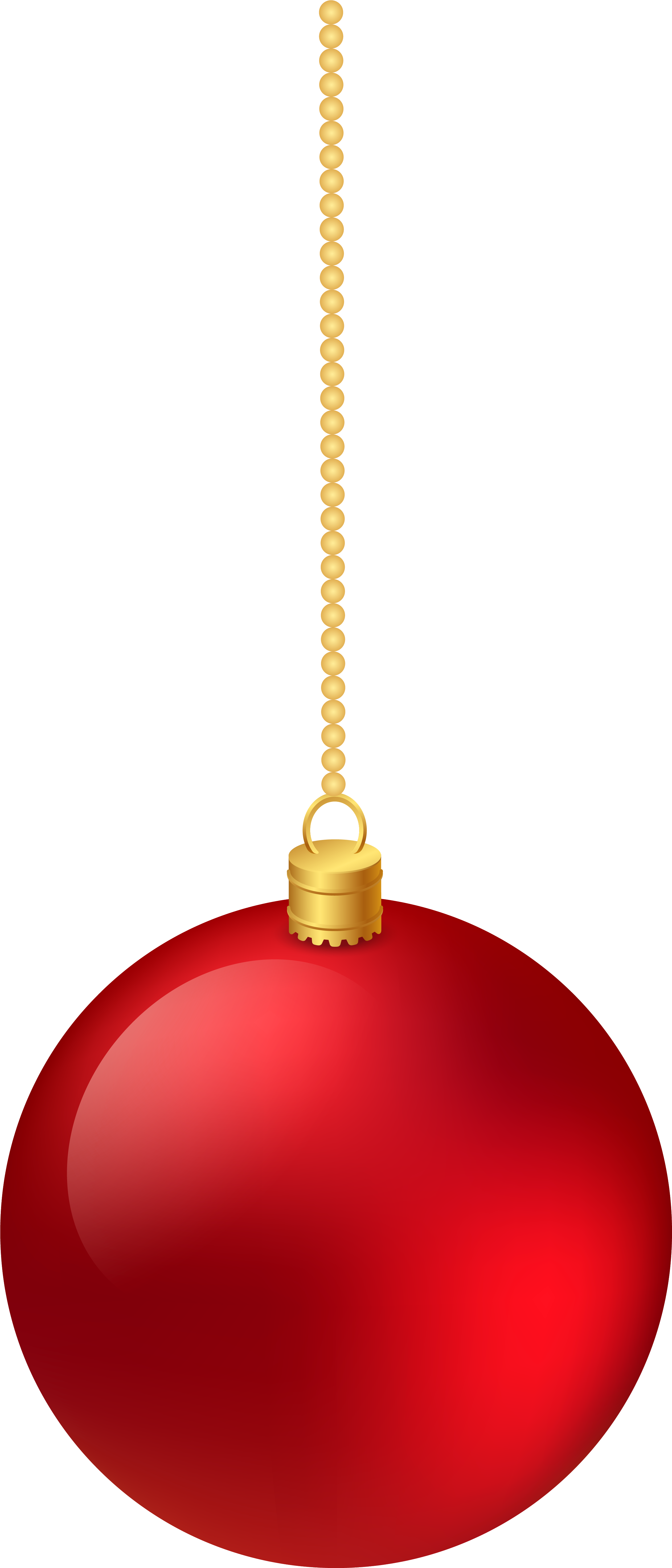 Hanging Christmas Ornament Png Transparent Download - Christmas Ball Hanging Png (2609x6085), Png Download
