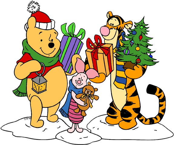 Piglet Christmas Tree Winnie - Winnie The Pooh And Friends Christmas (600x490), Png Download