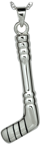 Silver Hockey Stick Keepsake Pendant Urn For Cremains - Memorial Gallery 3100p Cremation Jewelry Hockey Stick (500x500), Png Download