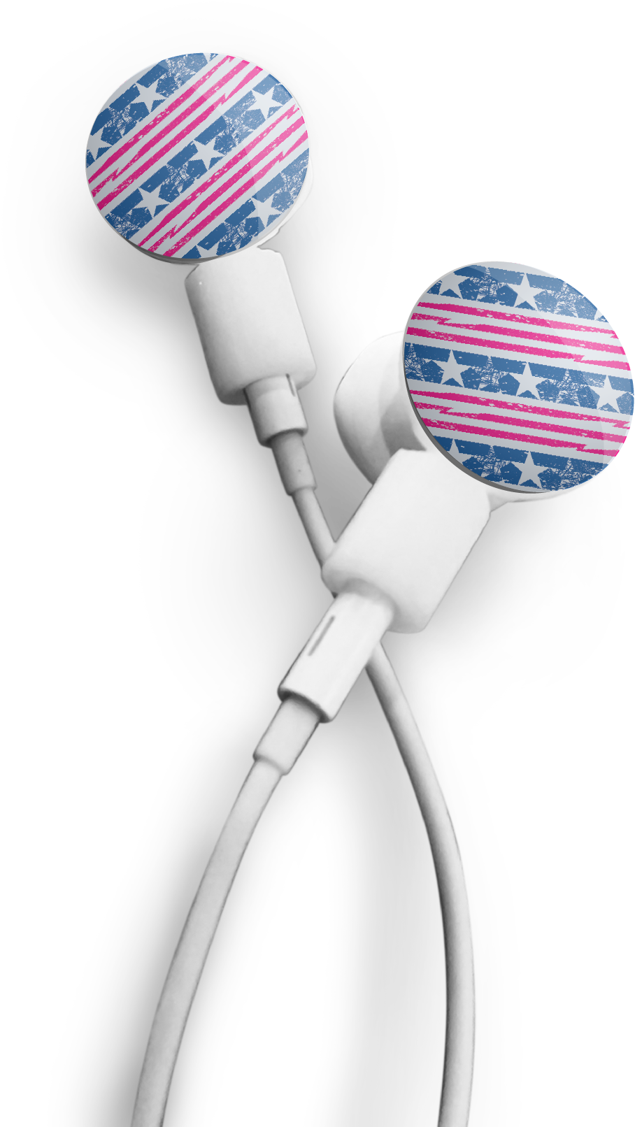 Earbuds Stars And Stripes Dekaslides - Apple Earbuds (1160x1475), Png Download