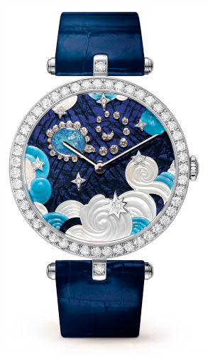 Lady Arpels Zodiac Scorpio Watch,shiny Alligator, Square - Van Cleef And Arpels Womens Watches (535x535), Png Download