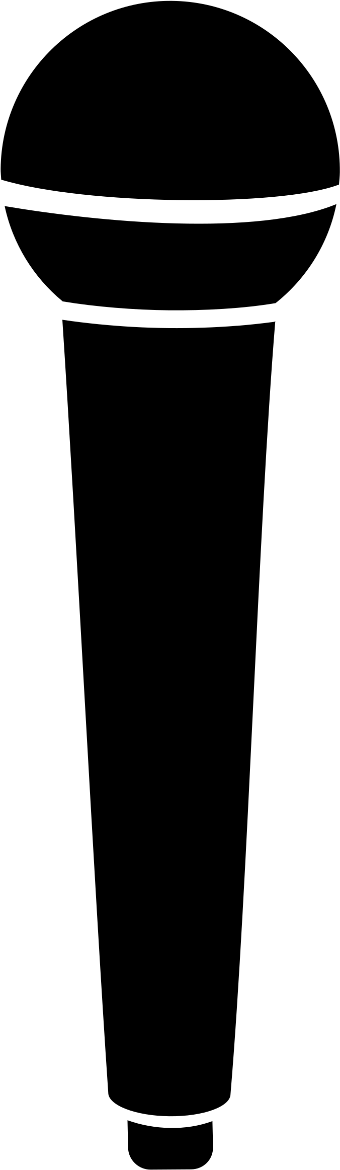 Microphone Clipart Graphic - Microphone Black And White (777x2400), Png Download