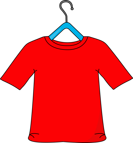 Shirt On Hanger Clipart - Hanger With Clothe Clipart (464x500), Png Download