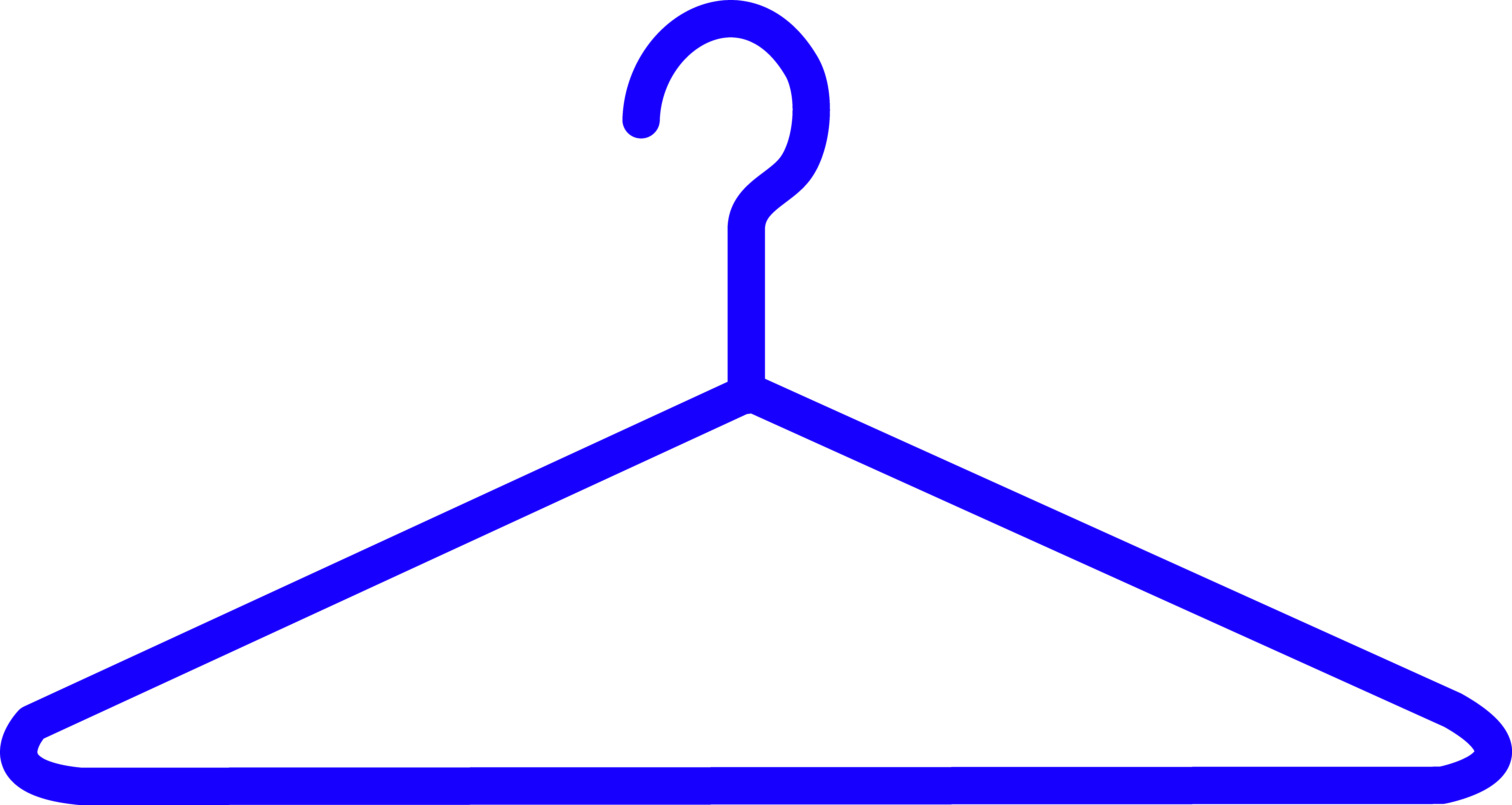 Jpg Library Library Blue Coat Hanger Clipart - Hanger Clipart (8414x4482), Png Download