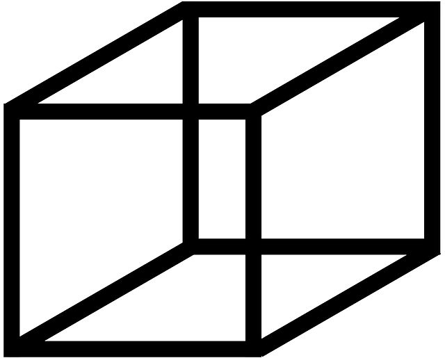 Three, Box, Outline, Shapes, Cube, Shape, Cubes - Cube Clipart Black And White (640x515), Png Download