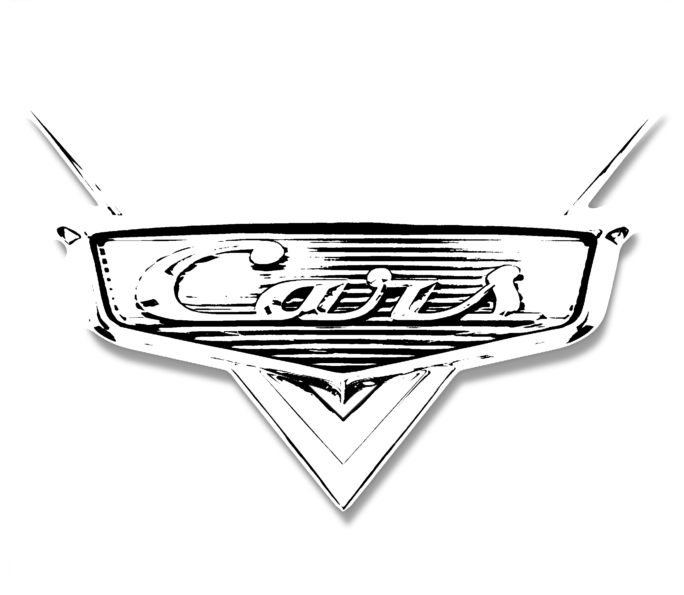 Download Disney And Pixar Cars Logo Black And White Cars Disney Logo