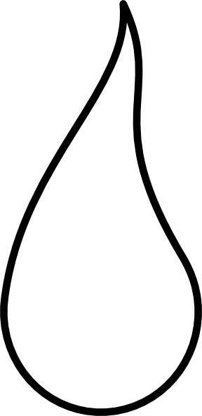 Flame Outline Clipart (288x594), Png Download