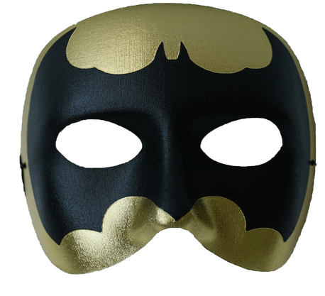 Black & Gold Bat Male Masquerade Mask - Masquerade Ball (500x500), Png Download