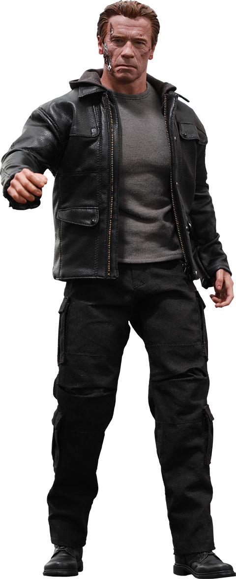 59" Terminator Sixth Scale Figure T-800 Guardian - Hot Toys T-800 Guardian (480x1176), Png Download