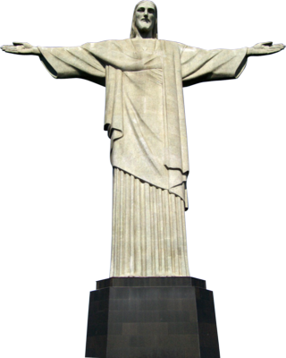 Jesus Statue Png - Christ The Redeemer (320x400), Png Download
