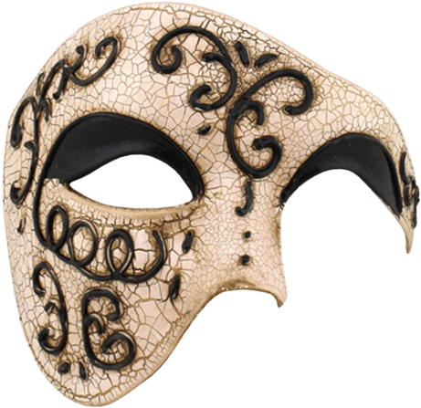 Phantom Of The Opera Masquerade Mask (600x600), Png Download