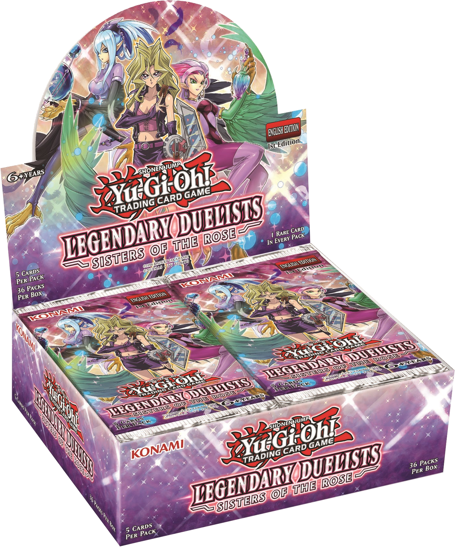 Yu Gi Oh Legendary Duelist Sisters Of The Rose Display (1488x1787), Png Download