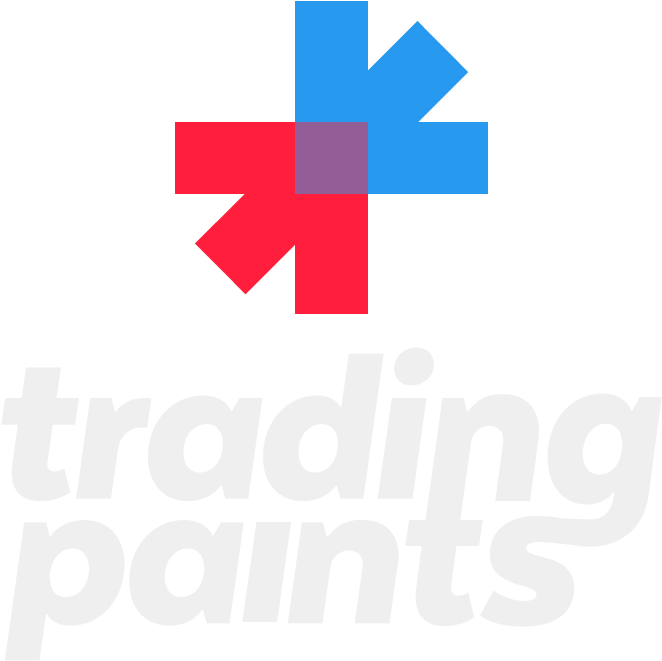 Tradingpaints Logo Stacked Color White Png Iracing (888x888), Png Download