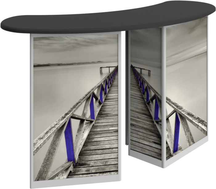 Linear Double Reception Counter (700x700), Png Download