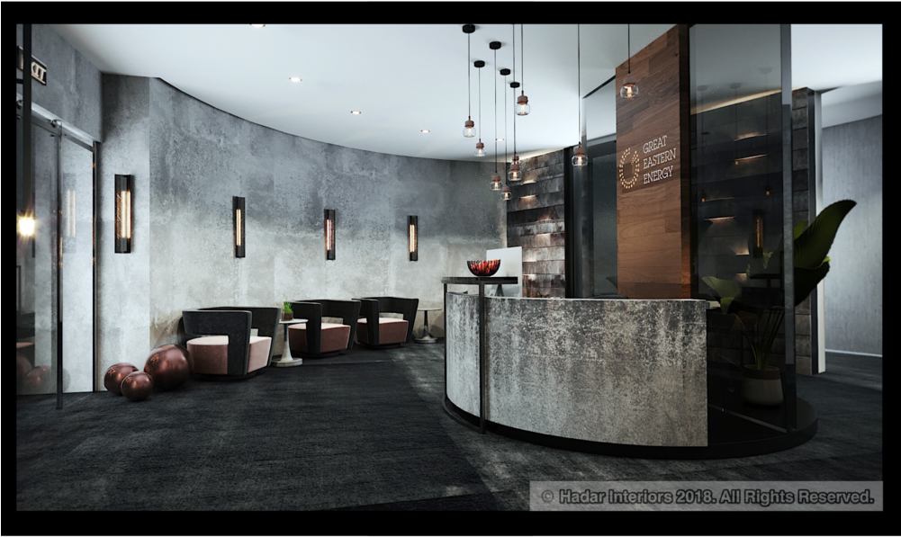 Clever Design A Custom Reception Desk Partition Area (1000x750), Png Download