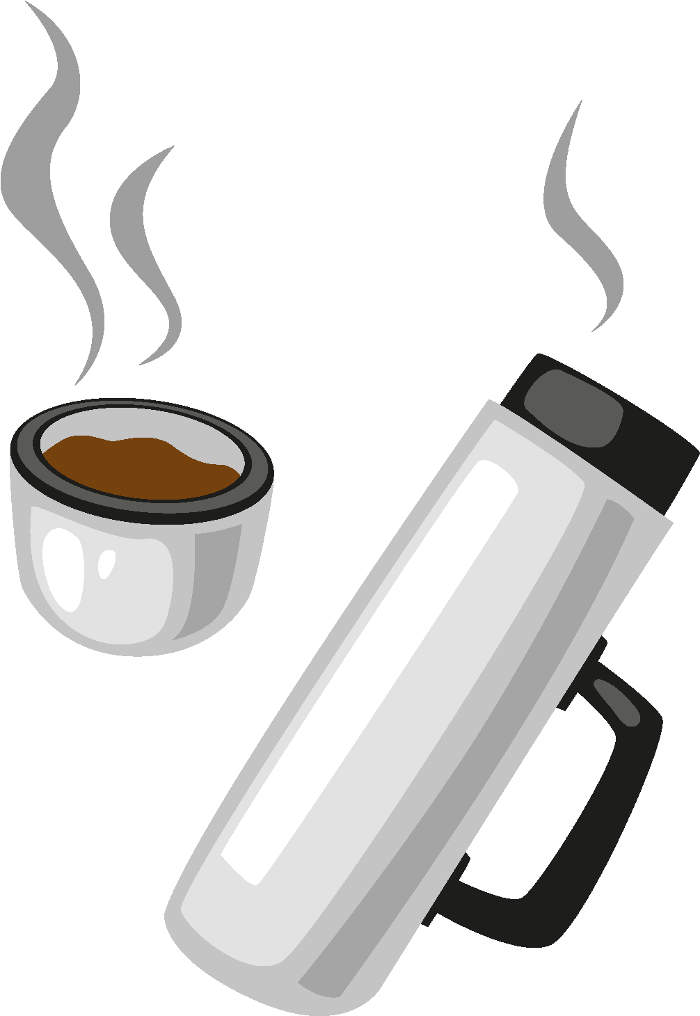 Dibujado A Mano Elementos De La Máquina De Café Con (2126x1654), Png Download