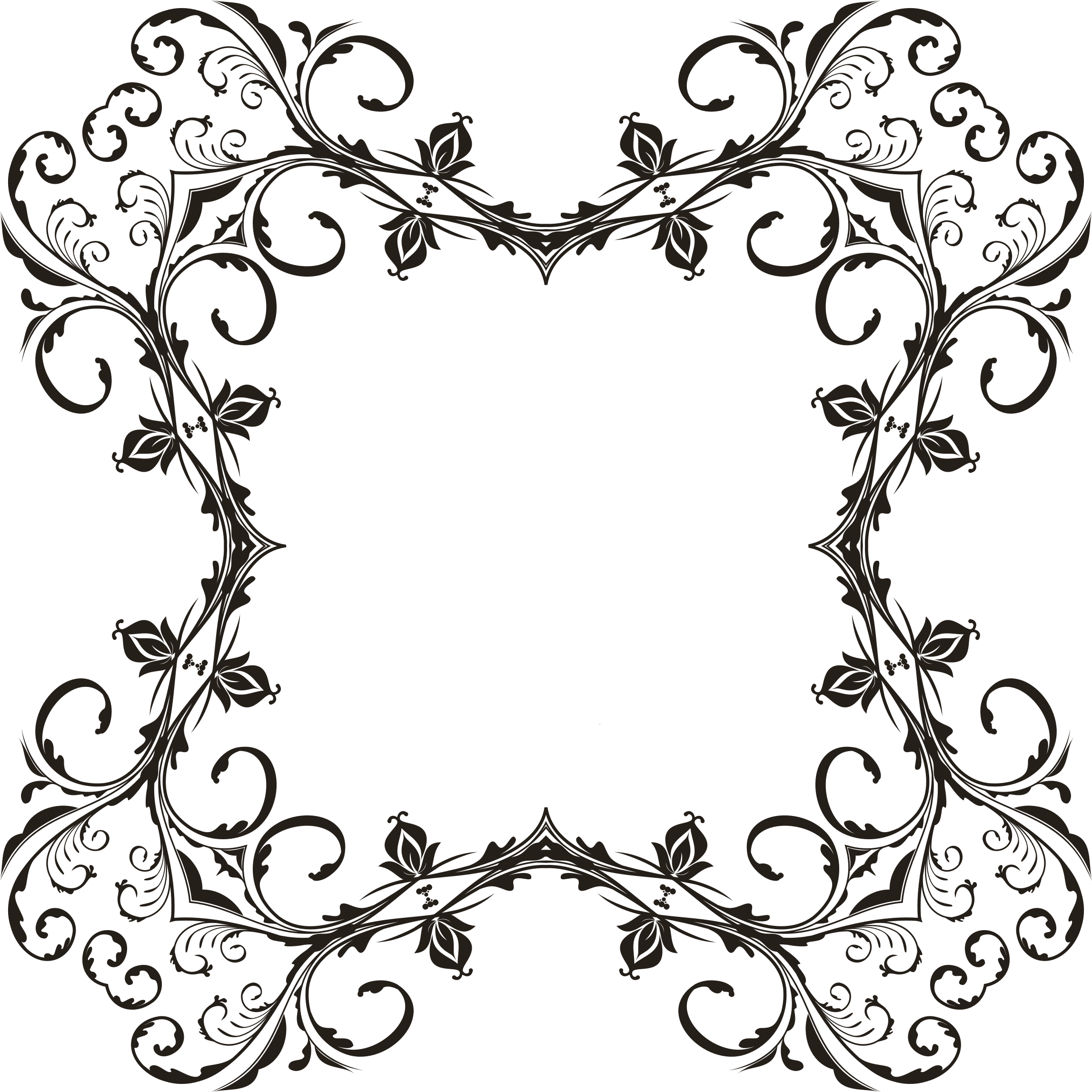 This Free Icons Png Design Of Floral Flourish Frame (2294x2294), Png Download