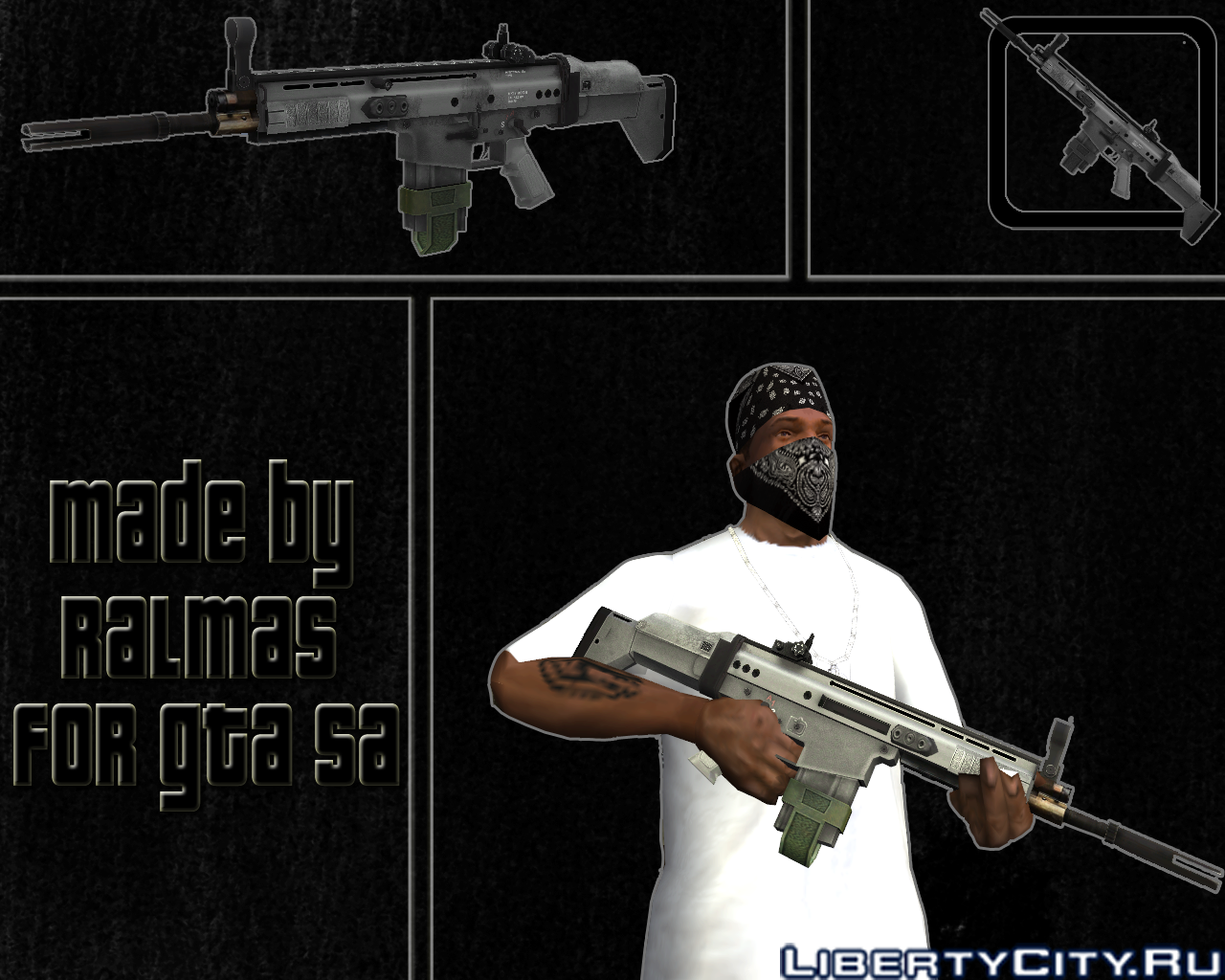 Ружейный Мод Scar-h Из Call Of Duty Modern Warfare (1280x1024), Png Download