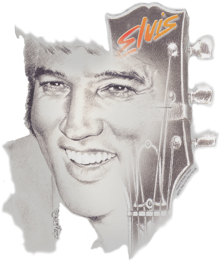 Elvis Presley Smile 2 Men's Regular Fit T-shirt (792x958), Png Download