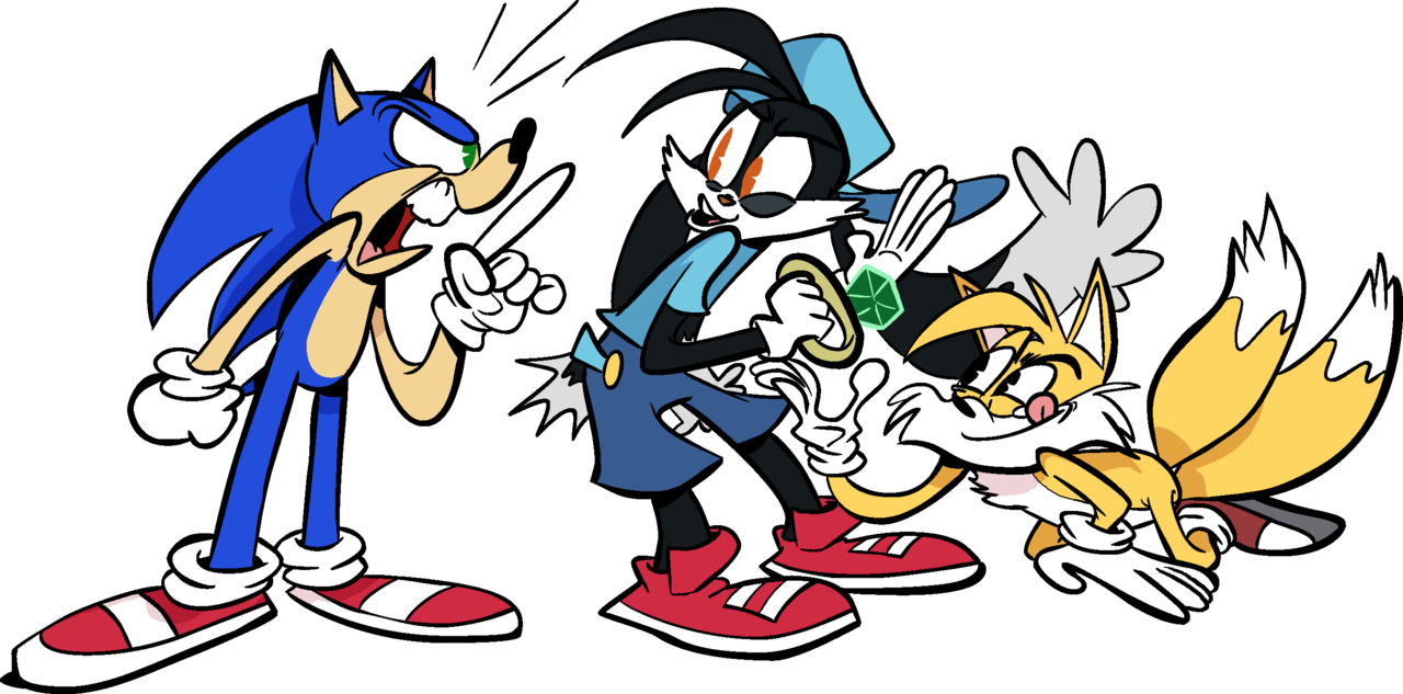 Sonic, Tails, And Klonoa (1280x633), Png Download