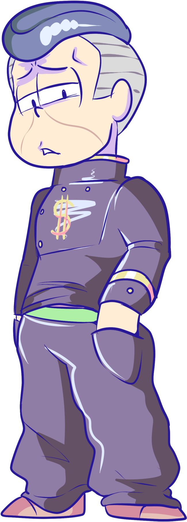 Clothing Fictional Character Purple Nose Male Standing (818x1920), Png Download