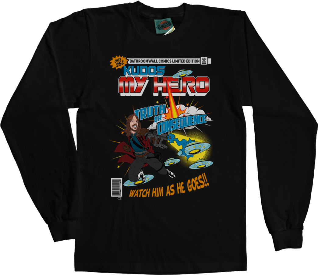 Foo Fighters Inspired My Hero T-shirt (1134x945), Png Download