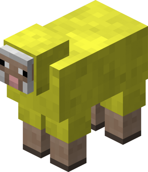 Yellow Sheep (514x599), Png Download
