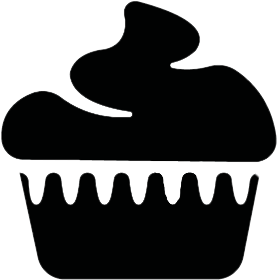 Cupcake Sweet Silhouette Siluet Summer (553x559), Png Download