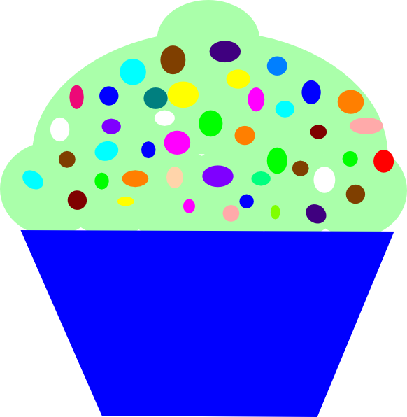 Cupcake Greenni Svg Clip Arts 582 X 596 Px (582x596), Png Download