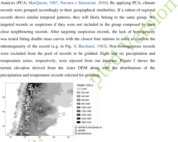 Terrain Elevation In Northern Patagonia Derived From (850x597), Png Download