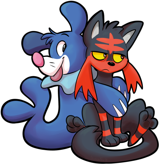 Poplio Litten Sticker (640x640), Png Download