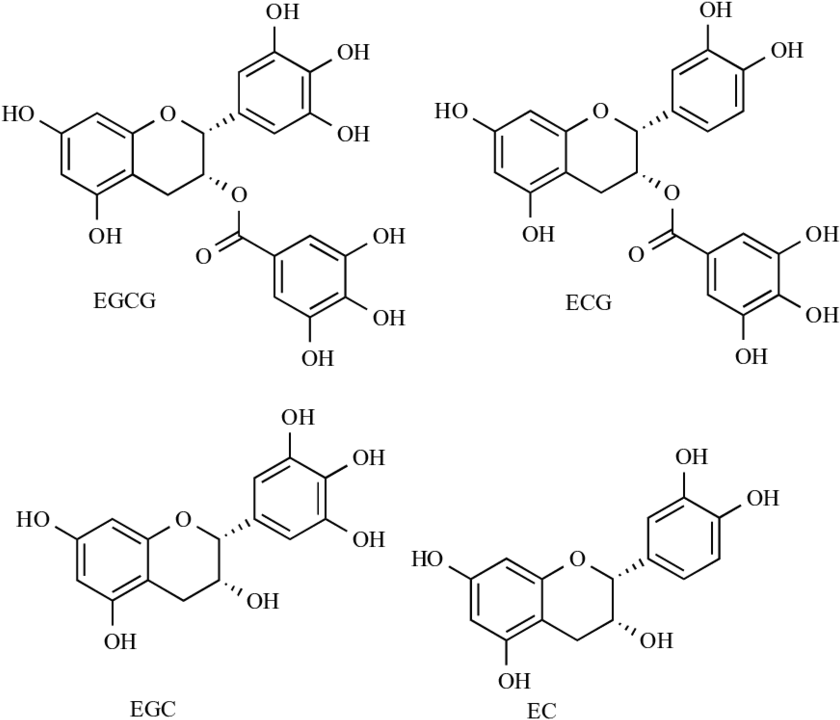 The Chemical Structure Of The Main Polyphenols Found (850x735), Png Download