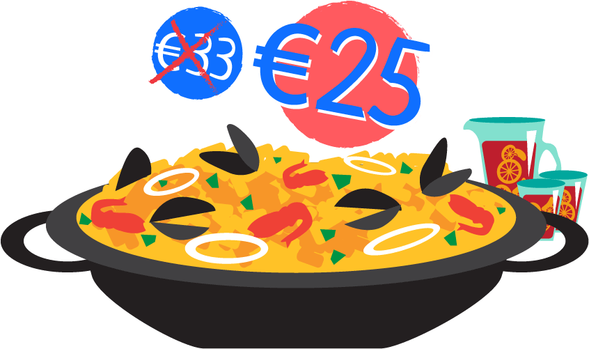 Paella Tasting Menu Discount Barcelona (889x556), Png Download