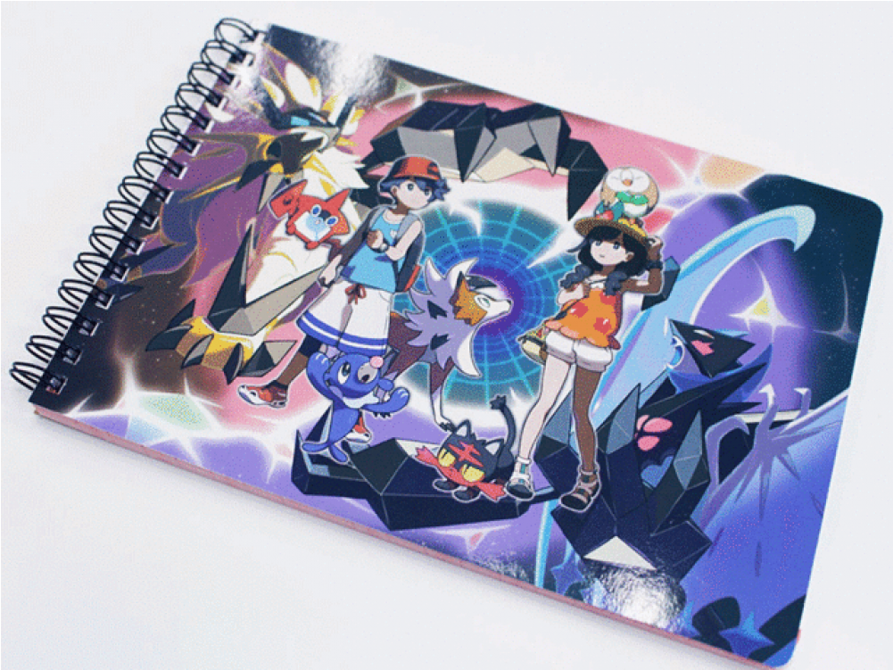 New *pokecen* Ultra Sun & Ultra Moon Goods ~ A5 Ringed (1000x1000), Png Download