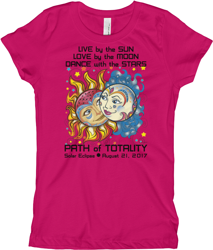 Girls Solar Eclipse Princess T-shirt (1000x1000), Png Download