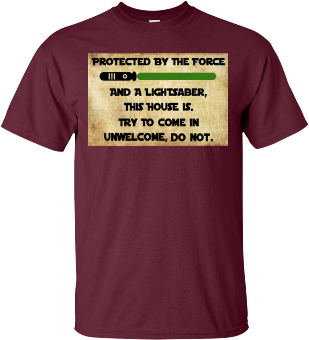 Star Wars Protected By The Force And A Lightsaber This (1155x1155), Png Download