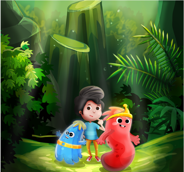 Lovely Children Of The Forest Game Digitalpen Drawing (800x600), Png Download
