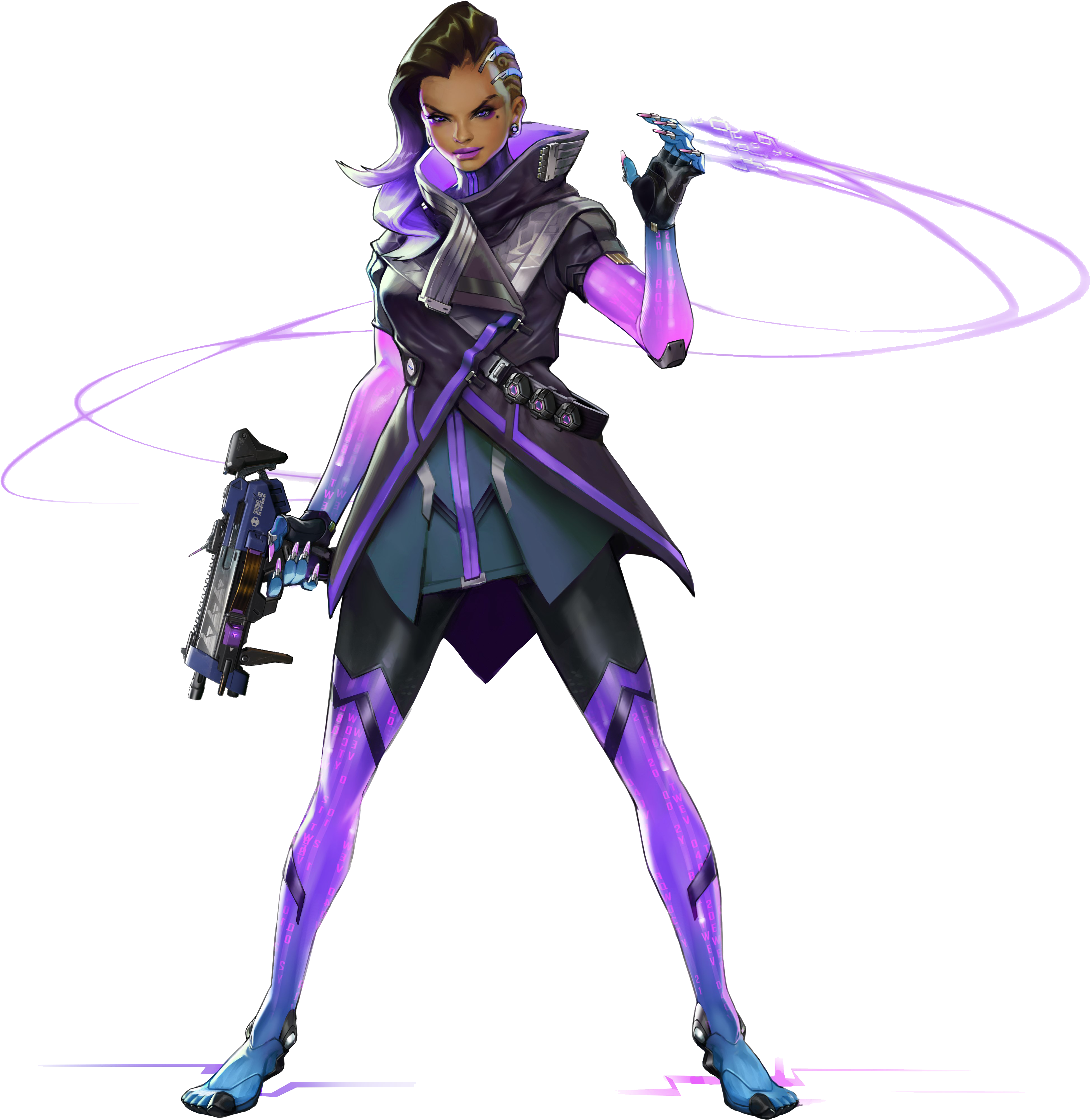 Overwatch Sombra Concept Art Transparent (4022x4410), Png Download