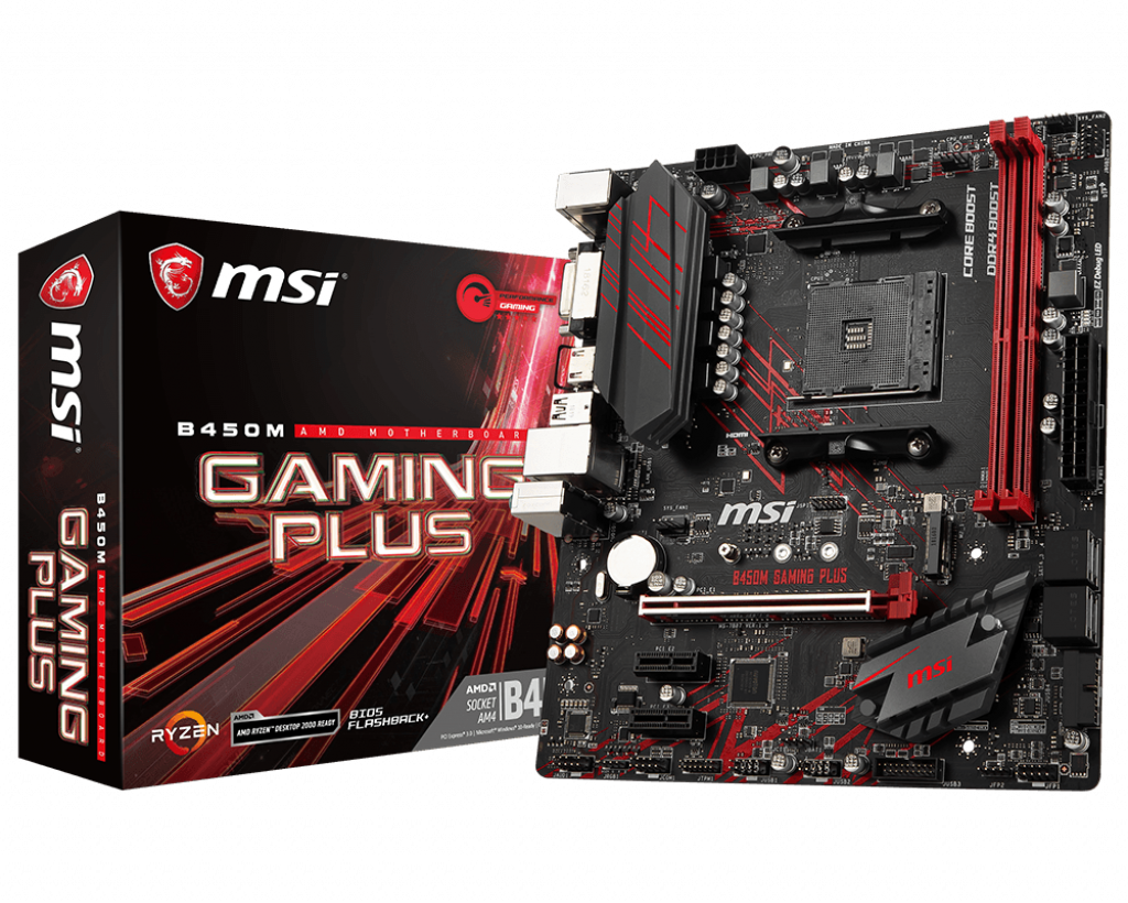 Amd B450 Motherboards B450m Gaming Plus (1024x820), Png Download