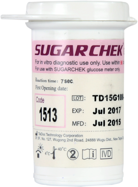 Sugarchek Gulcometer Test Strips (750x750), Png Download