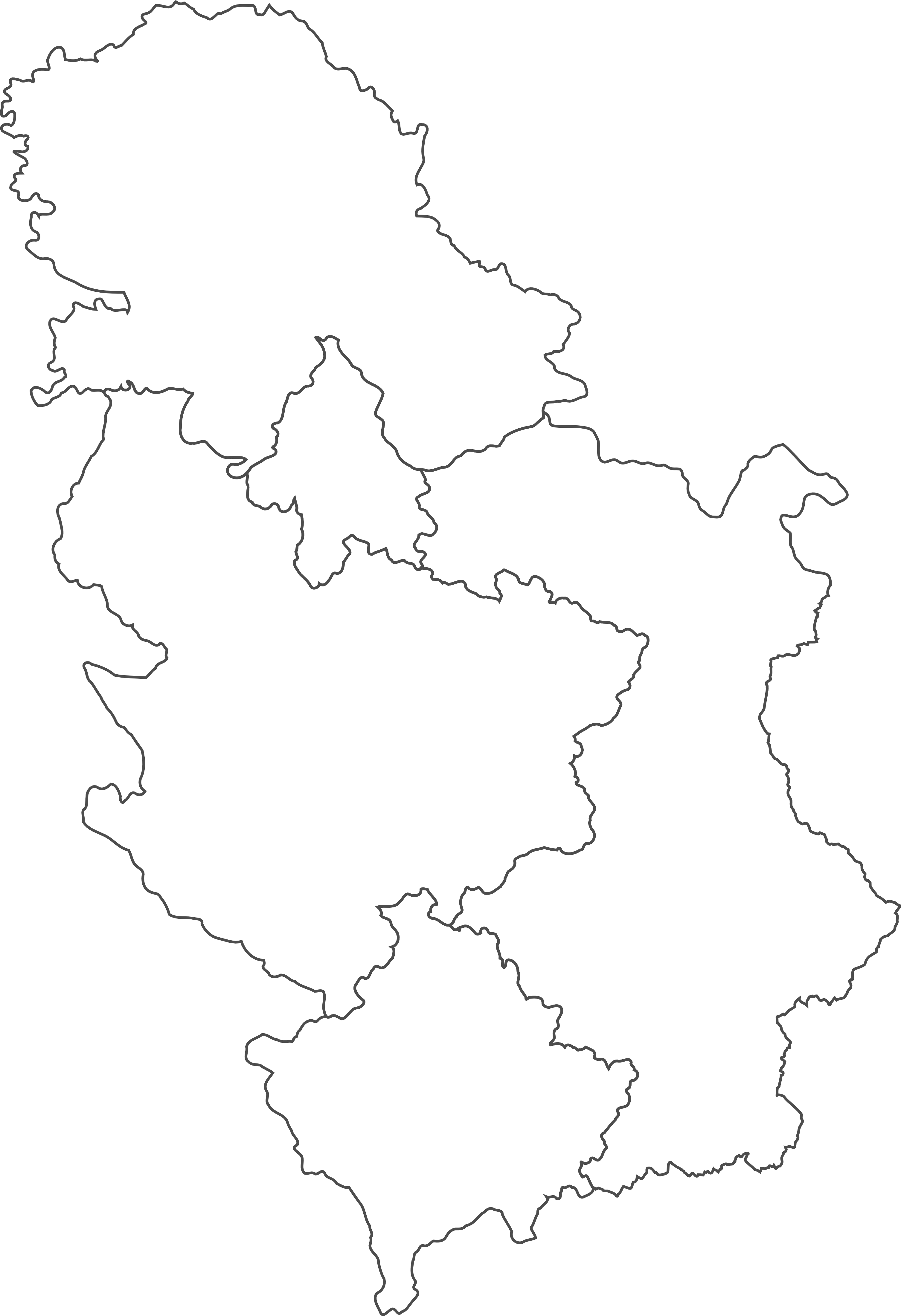 Statistic Regions Of Serbia Map (3013x4403), Png Download
