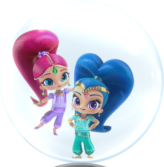 Shimmer And Shine In A Bubble (960x720), Png Download