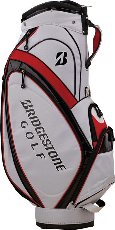 Bridgestone Golf Cart Bag White/red (750x750), Png Download
