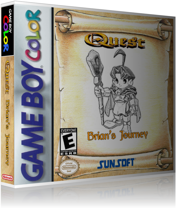 Gameboy Color Quest Brians Journey Game Cover To Fit (800x900), Png Download