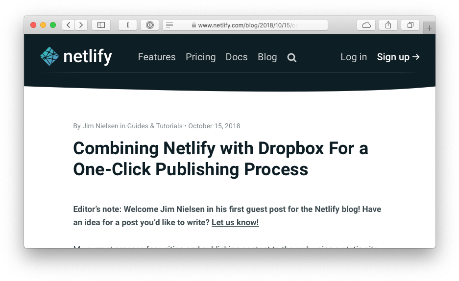 My Guest Post On Netlify's Blog (952x587), Png Download