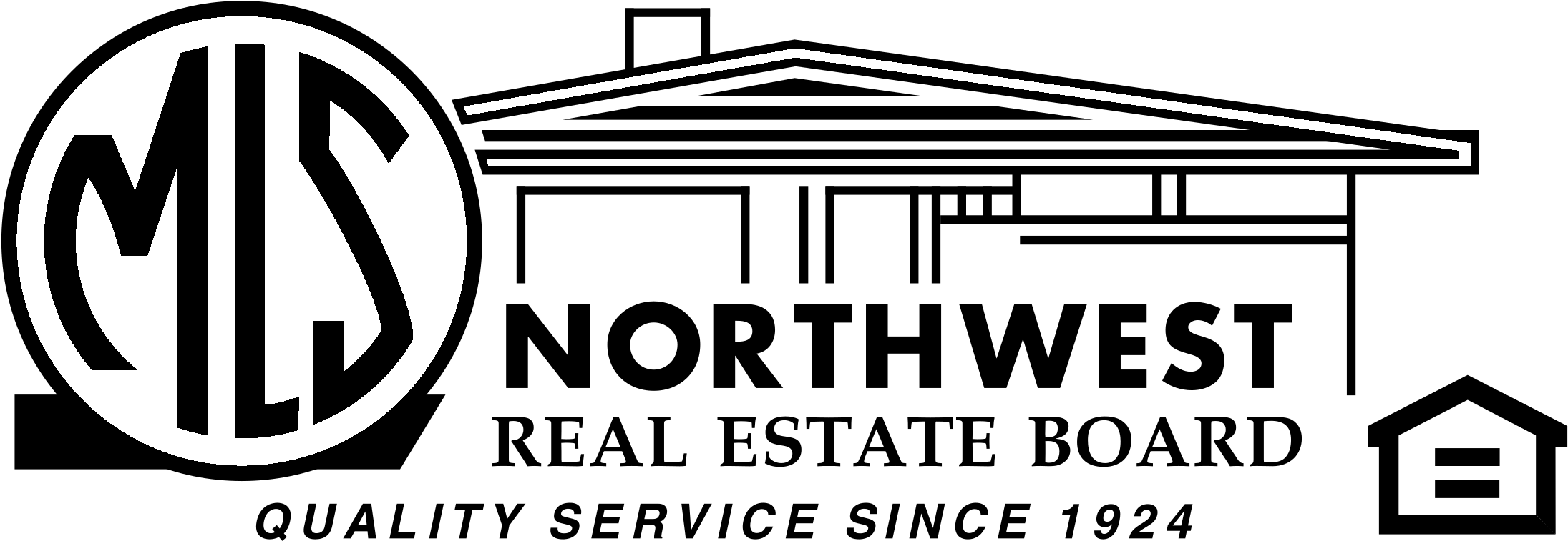 Northwest Real Estate Board Logo Black And White (2400x2400), Png Download
