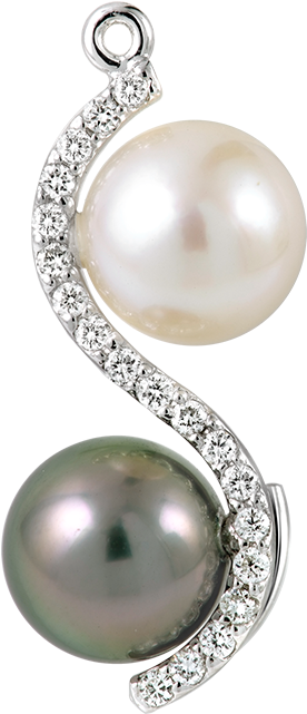 Ying-yang Pearl Tie (845x1041), Png Download