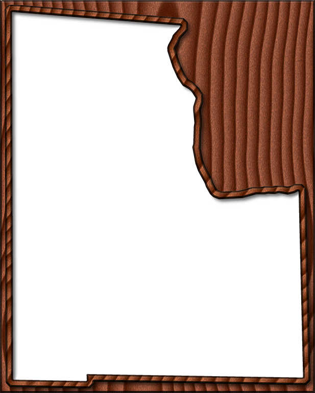 A Map Of Baker With The Map Area Carved From A Dark (617x768), Png Download