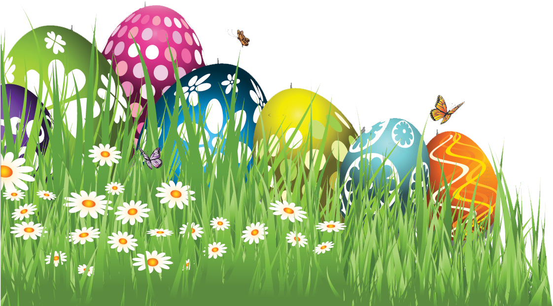 Eastereggs - Easter Eggs In Grass (1181x623), Png Download