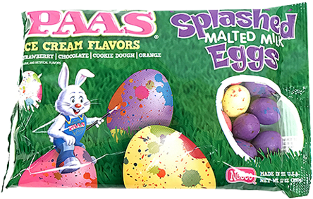 Paas Splashed Malted Milk Eggs Ice Cream Flavors - Paas Paas White Splashed Malted Milk Candy Eggs 12 (480x480), Png Download